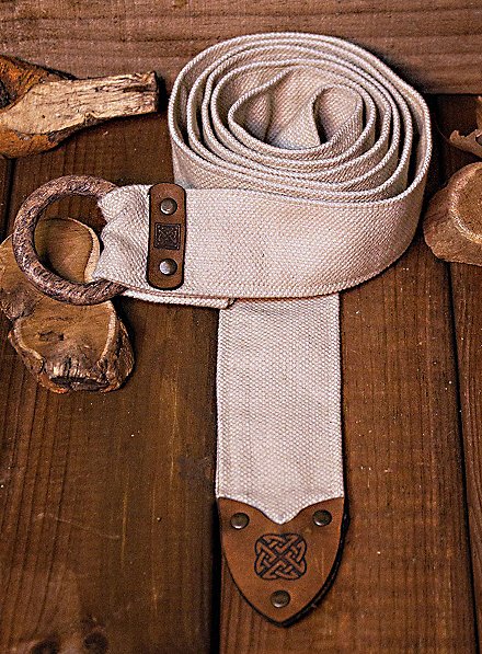 NONGFUGE Simple Natural Black Cotton long Waist Rope Belt Medieval